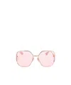 Gucci Fork Oversize Square Sunglasses In White