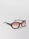 Gucci Frame Circular Sunglasses Metal Tips In Purple