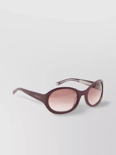 GUCCI FRAME CIRCULAR SUNGLASSES METAL TIPS