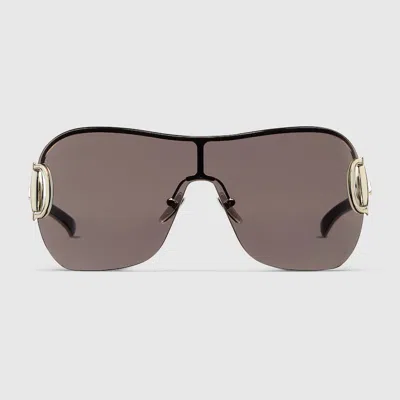 Gucci Frameless Mask Sunglasses In Black