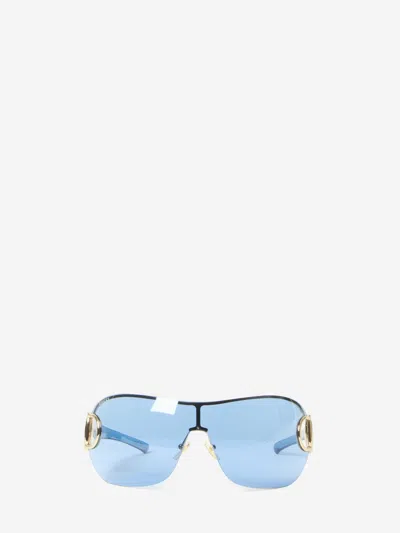 Gucci Frameless Maskstyle Sunglasses In Orange