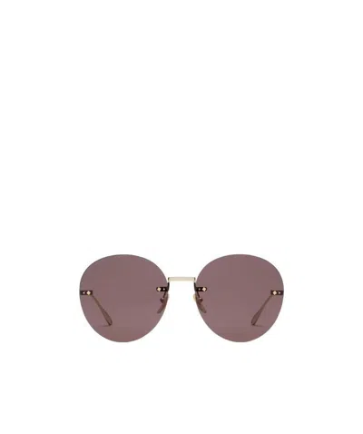 GUCCI GUCCI EYEWEAR ROUND FRAME LOGO PENDANT SUNGLASSES