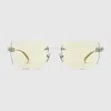 Gucci Frameless Square Sunglasses In Pattern
