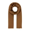 Gucci Women Caramel Wool Blend Scarf In Brown