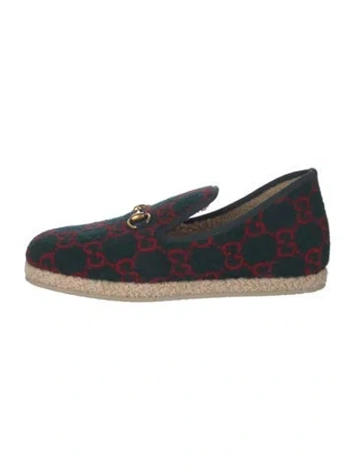 Pre-owned Gucci Fria Horsebit Accent Slippers W/ Tags In Green