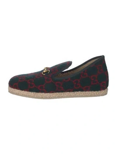 Pre-owned Gucci Fria Horsebit Accent Slippers W/ Tags In Green