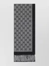 Gucci Fringed Edges Reversible Scarves Collection In Black