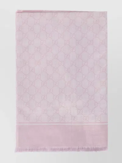 Gucci Fringed Monogram Pattern Scarf