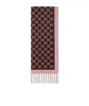Gucci Fringed Scarf In Brown