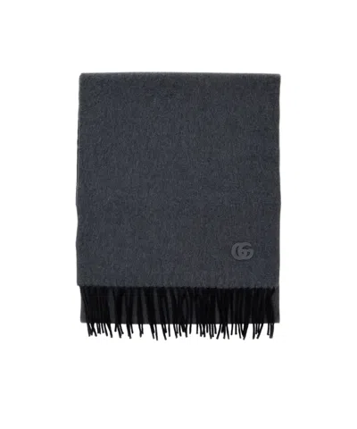 GUCCI CASHMERE SCARF WITH PATCH