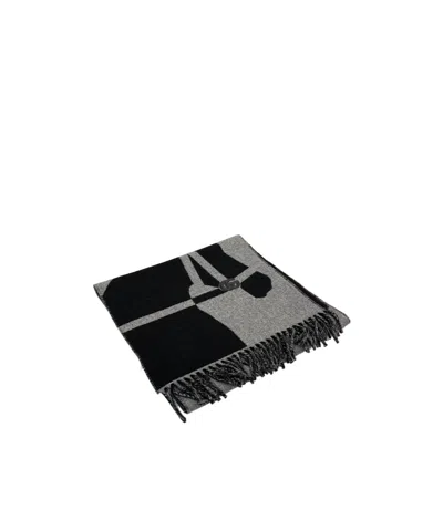 Gucci Fringed Scarf In Black