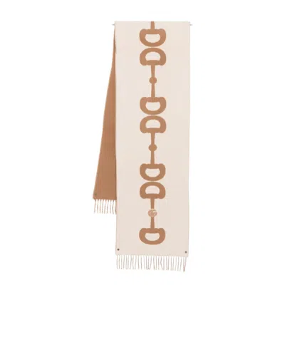 Gucci Fringed Scarf In Brown
