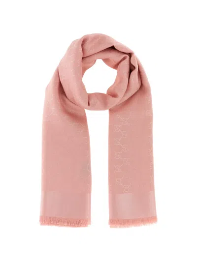Gucci Fringed Scarf In Pink