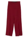 Gucci Wool Trousers With Front Pleats And Pockets In Red