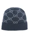 Gucci Ftexture Gg Fabric Hat In Blue