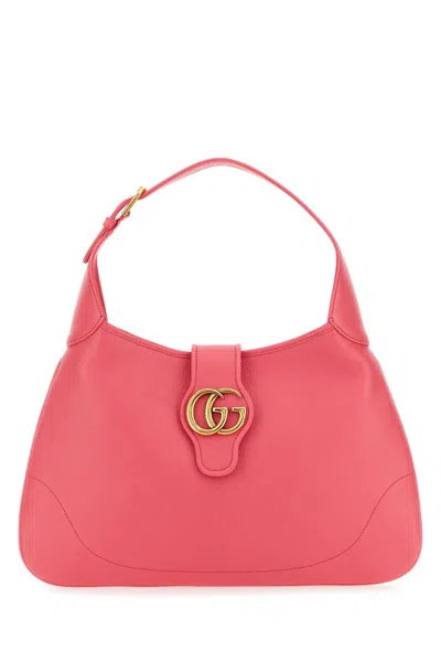 Gucci Aphrodite Medium Leather Shoulder Bag In Pink