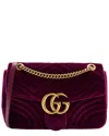 Gucci Fuchsia Matelasse Leather Medium Gg Marmont Shoulder Bag (authentic Pre-  Loved) In Red