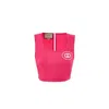 Gucci Fuchsia Polyamide Tank Tops In Pink