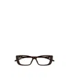 Gucci Gg1682o Linea Gg Logo Eyeglasses In Brown