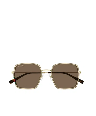 Gucci Full Frame Sunglasses In Brown
