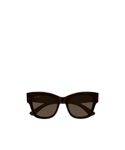 GUCCI GUCCI EYEWEAR BUTTERFLY FRAME SUNGLASSES