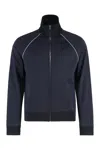 Gucci Navy Blue Gg Nylon And Jersey Zip Jacket