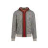 Gucci Technical Cotton Blend Zip Jacket In Beige