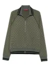Gucci Men Full Zip Jacket In Green