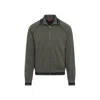 Gucci Mens New Forest Green Monogram-print Striped-trims Woven Jacket Xl In Green