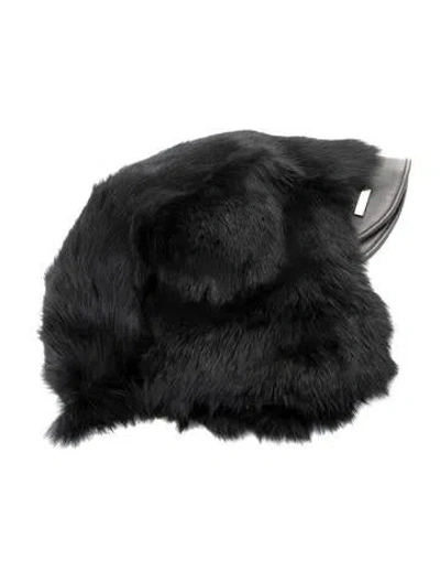 Pre-owned Gucci Fur Hat In Black