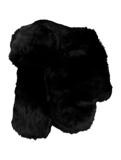 Pre-owned Gucci Fur Trapper Hat In Black