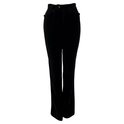 Pre-owned Gucci F/w 1996  By Tom Ford Runway Black Velvet Tuxedo Pants 40it