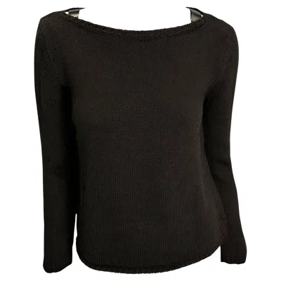 Pre-owned Gucci F/w 1997  By Tom Ford Metal Logo Buckle Brown Knit Wool Pullover Sweater M