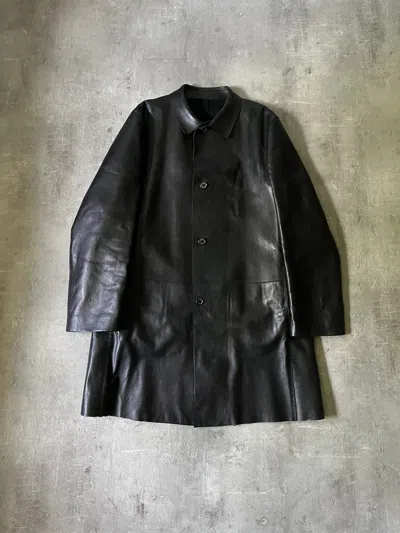 Pre-owned Gucci F/w 1998 Black Leather Coat By Tom Ford