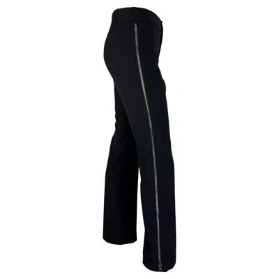 Pre-owned Gucci F/w 2001  By Tom Ford Runway Asymmetric Side Zip-up Black Wool Pants It38