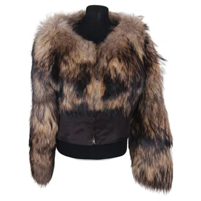 Pre-owned Gucci F/w 2003  Tom Ford Runway Vintage Fur Coat In Black