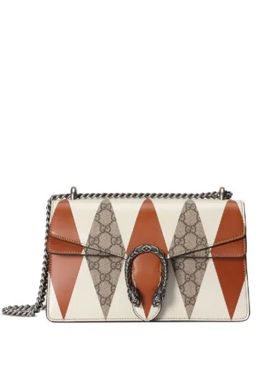 Gucci Fw22 Small Shoulder Handbag In Ebony White For Women In Black