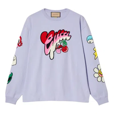 Gucci Fw24 Cartoon Logo Sweatshirt 'light Purple'