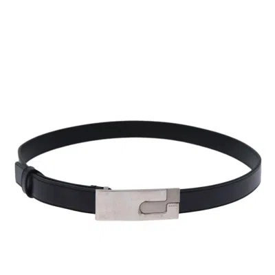 Pre-owned Gucci G Buckle Belt Leather Black Leather Belts Accessory ()