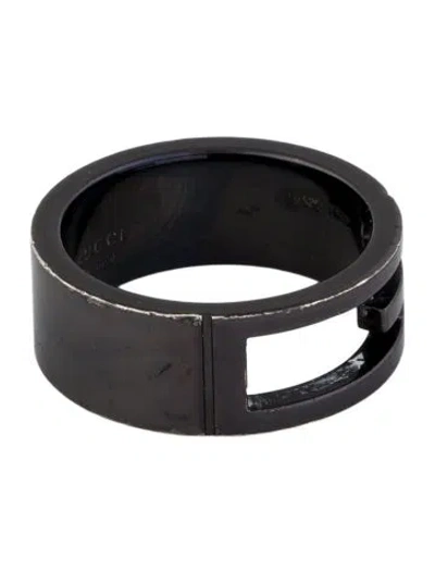 Pre-owned Gucci G' Cut Out Band Ring In Multi