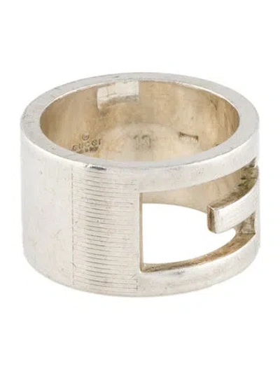 Pre-owned Gucci G Cutout Band Ring In Multi