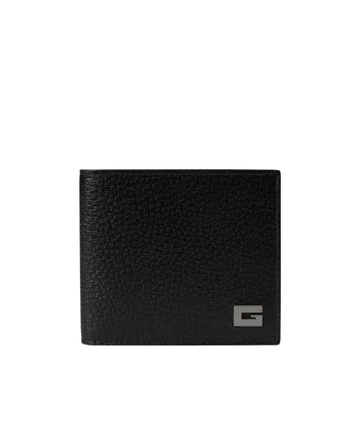 Gucci G-detail Leather Wallet In Black