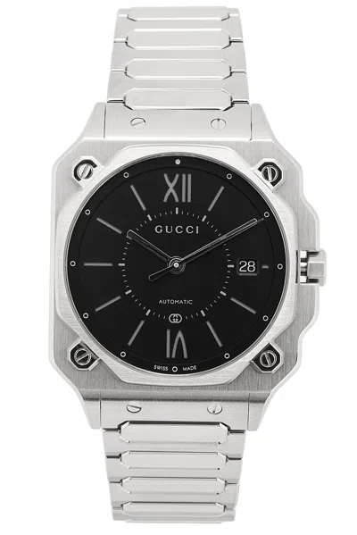 Gucci G-flat 36mm Watch In Silver & Black