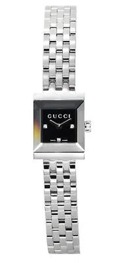 Pre-owned Gucci G-frame Black Dial Quartz Dress Women's Watch Ya128507