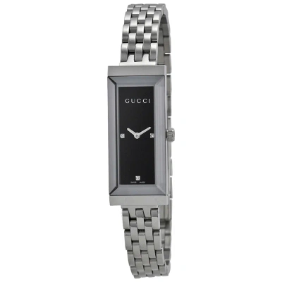 Gucci G-frame Diamond Dial Ladies Watch Ya127504 In Metallic