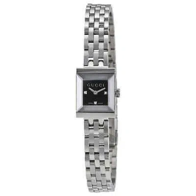 Pre-owned Gucci G-frame Diamond Dial Ladies Watch Ya128507