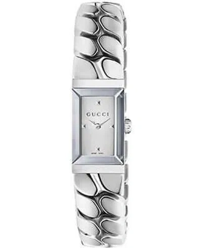 Pre-owned Gucci G-frame Silver Dial Stainless Steel Women's Watch Ya147501