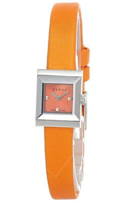 Pre-owned Gucci G-frame Square Case Mandarin Mop Dial Women's Watch Ya128532