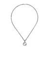 Gucci G Imitation Old Effect Necklace In Metallic
