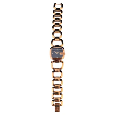 Pre-owned Gucci G Ladies Rose Gold Plated Wristwatch, Diamond Face, Watch In Red